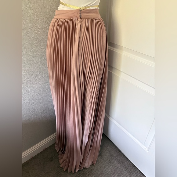 VICI dusty rose pink pleated maxi skirt size S - Picture 3 of 6